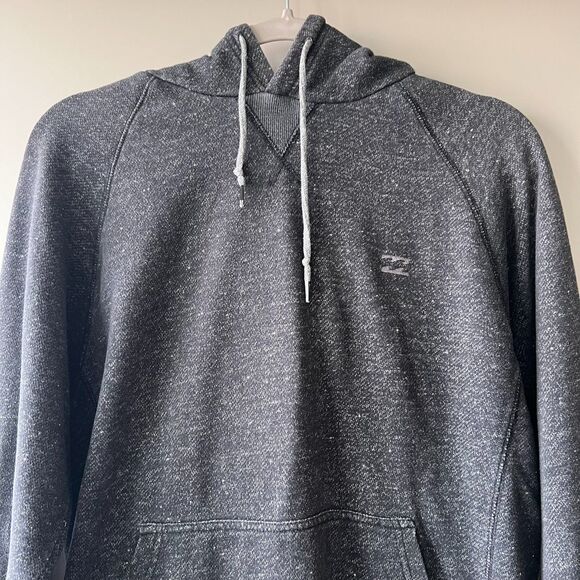 Billabong Pullover Hoodie Mens Sz Medium Kangaroo Pocket Dark Gray Beach Surf - Picture 3 of 11